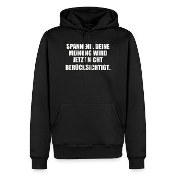 Sarkasmus Geschenkidee - Männer Premium Bio Hoodie - Schwarz - Vorne - Nico (187cm)