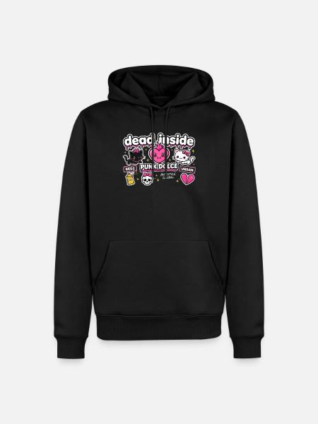 Süßes urbanes Punk-Herz - Männer Premium Bio Hoodie - Schwarz