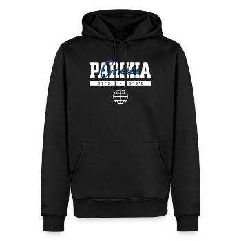 Parikia Griechenland Koordinaten Reise Souvenir - Männer Premium Bio Hoodie - Schwarz - Vorne - Nico (187cm)