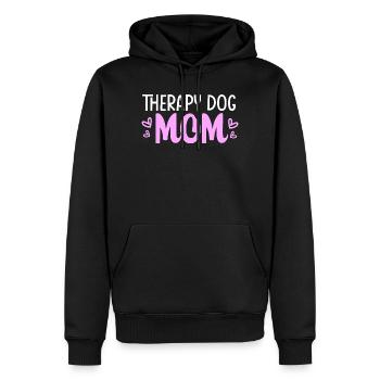 Therapiehund - Männer Premium Bio Hoodie - Schwarz - Vorne - Nico (187cm)