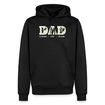 Der Arborist, die Legende – Lustiges Arborist-Geschenk - Männer Premium Bio Hoodie - Schwarz - Vorne - Nico (187cm)