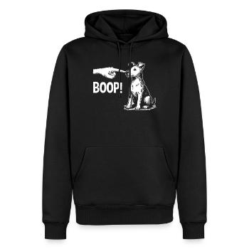 Funny Dog Boop The Snoot Animal Humor - Männer Premium Bio Hoodie - Schwarz - Vorne - Nico (187cm)