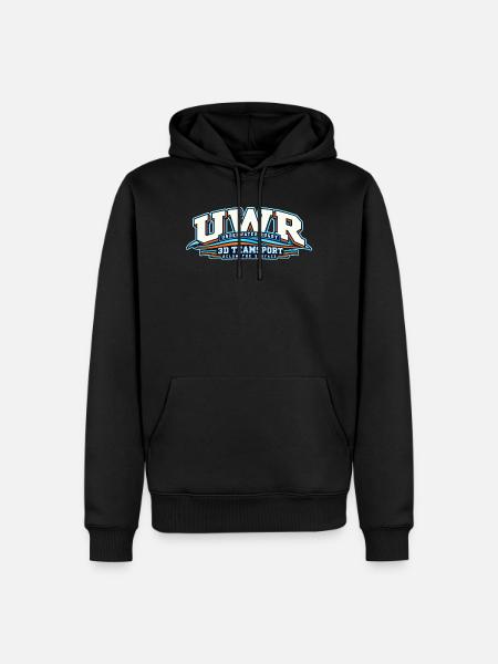 Unterwasser Rugby 3D Teamsport - Männer Premium Bio Hoodie - Schwarz