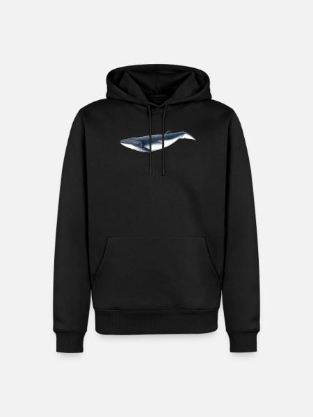 baleine Bebe Bryde - Bébé Baleine - Sweat à capuche Premium bio Homme - noir