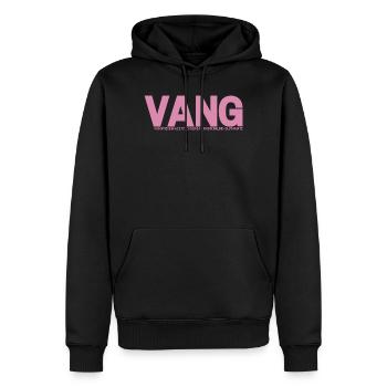 VANG - Sweat à capuche Premium bio Homme - noir - Devant - Nico (187cm)