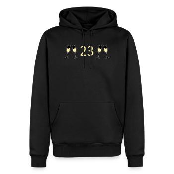 23e anniversaire 23 ans anniversaire 23 ans numéro 23 - Sweat à capuche Premium bio Homme - noir - Devant - Nico (187cm)