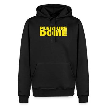 PLEASURE DOME - Männer Premium Bio Hoodie - Schwarz - Vorne - Nico (187cm)