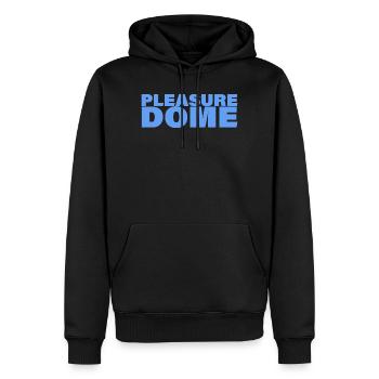 PLEASURE DOME - Männer Premium Bio Hoodie - Schwarz - Vorne - Nico (187cm)