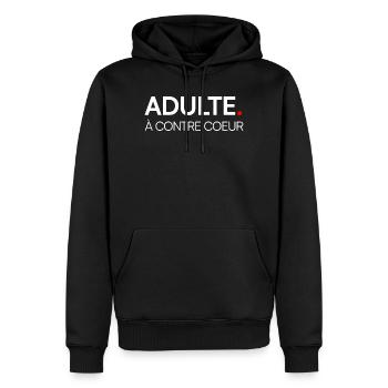 Erwachsener widerwillig, moderner Humor - Männer Premium Bio Hoodie - Schwarz - Vorne - Nico (187cm)