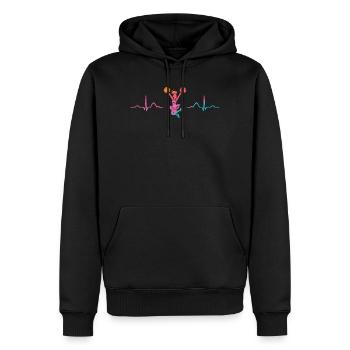 Cheerpom pom girls Mom Cheerleading - Sweat à capuche Premium bio Homme - noir - Devant - Nico (187cm)