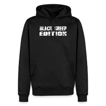 Édition Black Sheep - Sweat à capuche Premium bio Homme - noir - Devant - Nico (187cm)