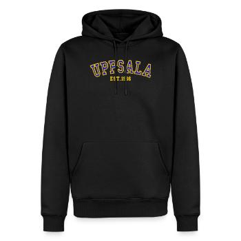 Uppsala gegründet 1966 - Männer Premium Bio Hoodie - Schwarz - Vorne - Nico (187cm)