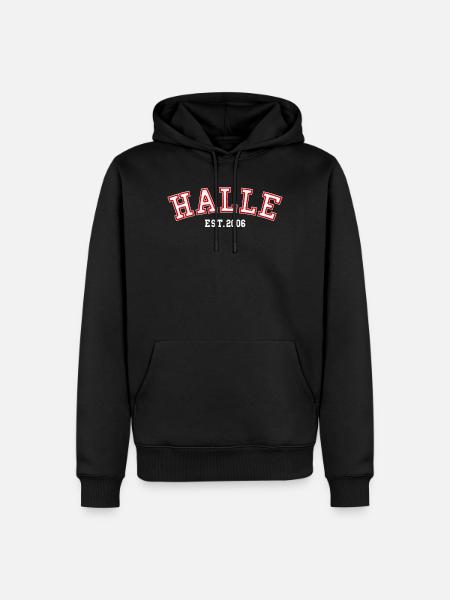 Halle gegründet 2006 - Männer Premium Bio Hoodie - Schwarz