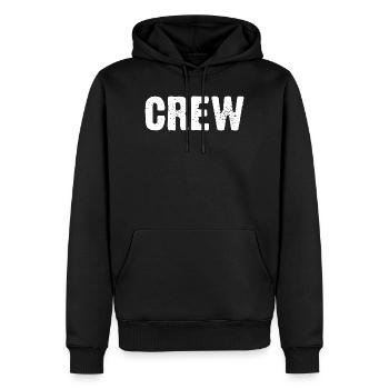 Texte en détresse de l’équipage - Sweat à capuche Premium bio Homme - noir - Devant - Nico (187cm)