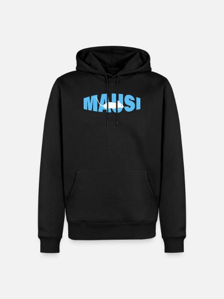 MAUSI - Männer Premium Bio Hoodie - Schwarz