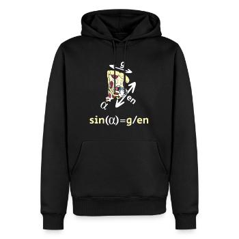 Geometrie für Musikliebhaber und Mathematiklehrer - Männer Premium Bio Hoodie - Schwarz - Vorne - Nico (187cm)