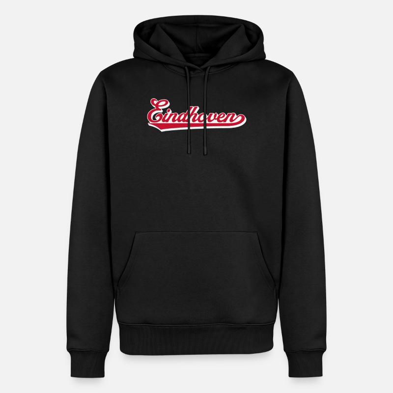 Eindhoven Script Stadtlogo - Männer Premium Bio Hoodie - Schwarz