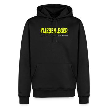 Fliesenleger Design - Männer Premium Bio Hoodie - Schwarz - Vorne - Nico (187cm)