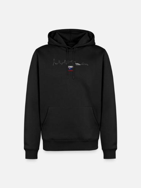 Sydney Skyline Line Art Australia - Men’s Premium Organic Hoodie - black