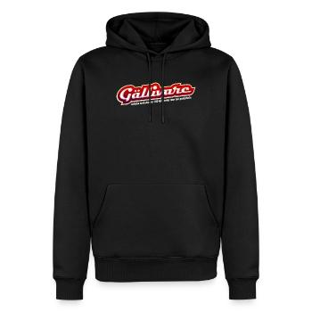 GALLIVARE - Sweat à capuche Premium bio Homme - noir - Devant - Nico (187cm)