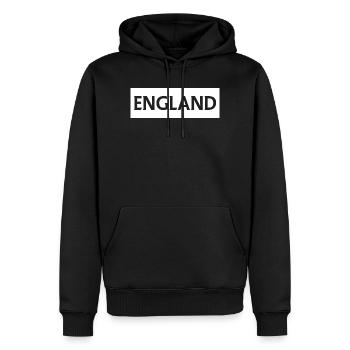 Motifs envoûtants de paysages anglais - Sweat à capuche Premium bio Homme - noir - Devant - Nico (187cm)