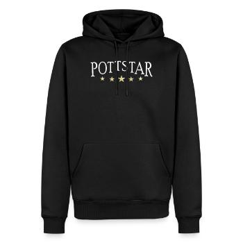 Pottstar, Star aus dem Ruhrpott oder am Kochtopf - Männer Premium Bio Hoodie - Schwarz - Vorne - Nico (187cm)