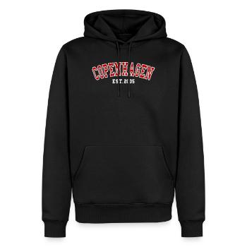Copenhague Fondé en 2005 - Sweat à capuche Premium bio Homme - noir - Devant - Nico (187cm)