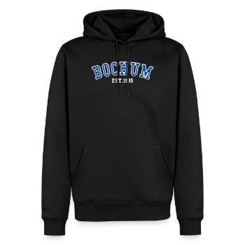 Bochum Est. 1995 - Männer Premium Bio Hoodie - Schwarz - Vorne - Nico (187cm)