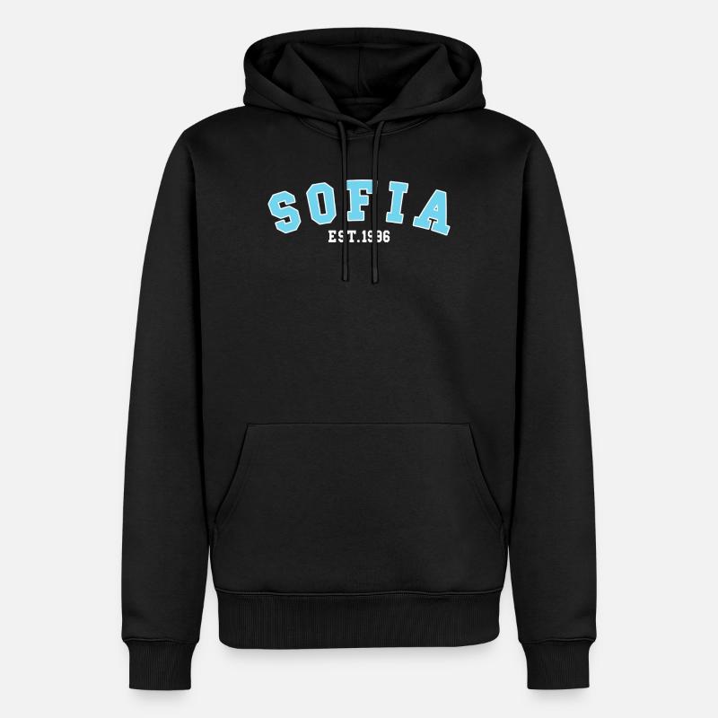 Sofia gegründet 1996 - Männer Premium Bio Hoodie - Schwarz
