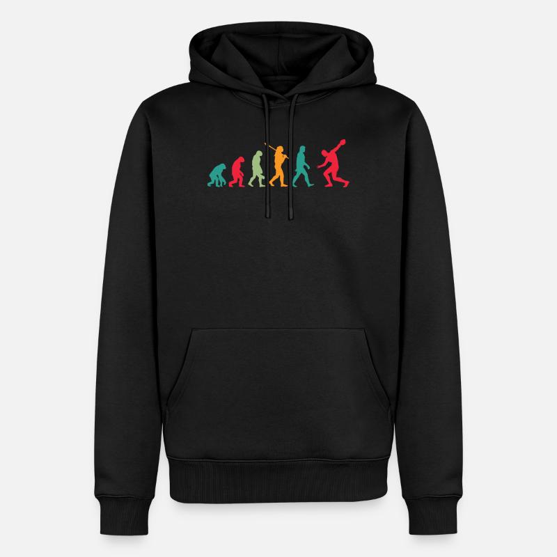 Diskuswerfen Diskuswerfer Evolution Diskus - Männer Premium Bio Hoodie - Schwarz