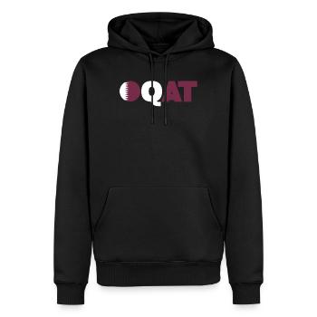 Qatar - Sweat à capuche Premium bio Homme - noir - Devant - Nico (187cm)