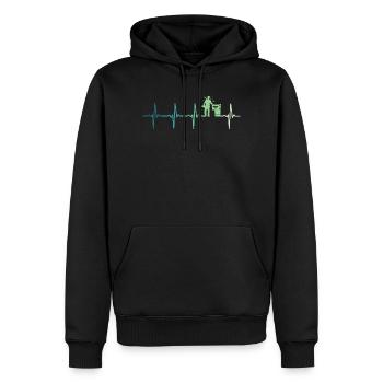 Beekeeper Beekeeper's heartbeat - Men’s Premium Organic Hoodie - black - Front - Nico (187cm)