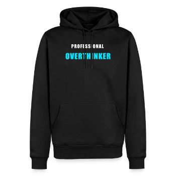 Overthinking Shirt - Professional Overthinker - Männer Premium Bio Hoodie - Schwarz - Vorne - Nico (187cm)