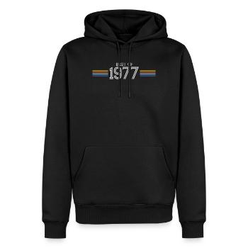 Best Of 1977 Funny Gift T-Shirt - Männer Premium Bio Hoodie - Schwarz - Vorne - Nico (187cm)