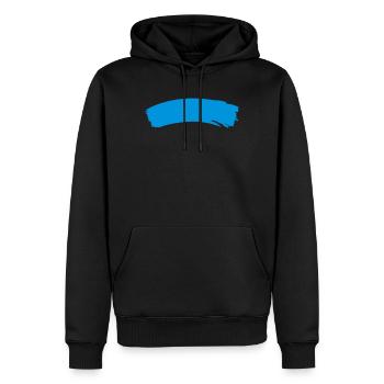 shape - Männer Premium Bio Hoodie - Schwarz - Vorne - Nico (187cm)