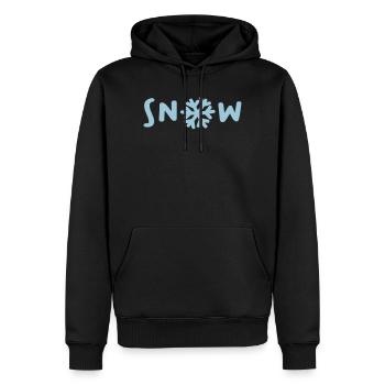 Neige Neige Ski Vacances Quota Noël Hiver - Sweat à capuche Premium bio Homme - noir - Devant - Nico (187cm)