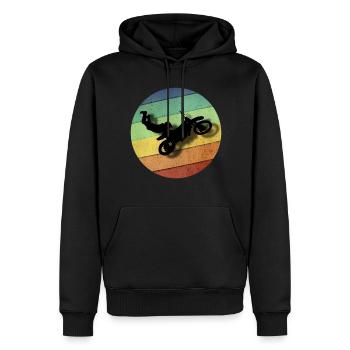 Motocross Biker Kreis bunt Geschenk - Männer Premium Bio Hoodie - Schwarz - Vorne - Nico (187cm)