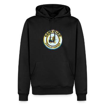 Zertifizierter Gabelstapler Fahrer - Männer Premium Bio Hoodie - Schwarz - Vorne - Nico (187cm)