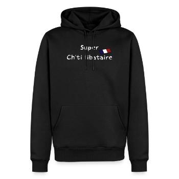 Ch'til ibataire shirt pour célibataire v2 - Sweat à capuche Premium bio Homme - noir - Devant - Nico (187cm)
