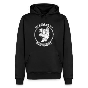 To hell or to Connacht - Men’s Premium Organic Hoodie - black - Front - Nico (187cm)