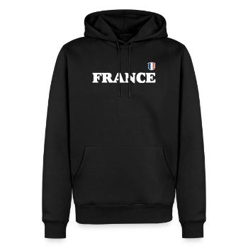 need_image - Men’s Premium Organic Hoodie - black - Front - Nico (187cm)