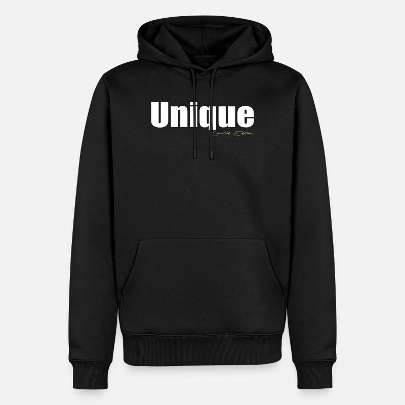 Unique - Sweat à capuche Premium bio Homme - noir