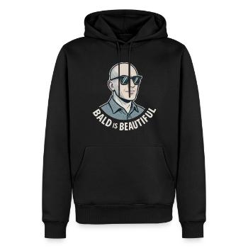 Männer Glatze Geschenkidee Bald Is Beautiful - Männer Premium Bio Hoodie - Schwarz - Vorne - Nico (187cm)