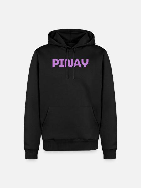 Mixte mais double – Fier design Pinay - Sweat à capuche Premium bio Homme - noir