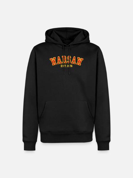 Varsovie fondée en 1976 - Sweat à capuche Premium bio Homme - noir