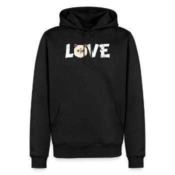 ECG de battement de cœur en bateau Drôle de vie sur le lac à la voile - Sweat à capuche Premium bio Homme - noir - Devant - Nico (187cm)
