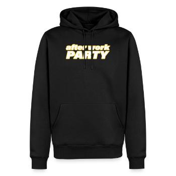 AFTER WORK PARTY - Männer Premium Bio Hoodie - Schwarz - Vorne - Nico (187cm)