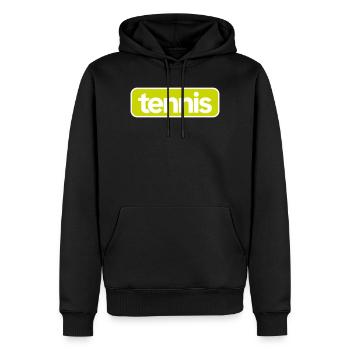 Tennis Bold Sportswear - Sweat à capuche Premium bio Homme - noir - Devant - Nico (187cm)