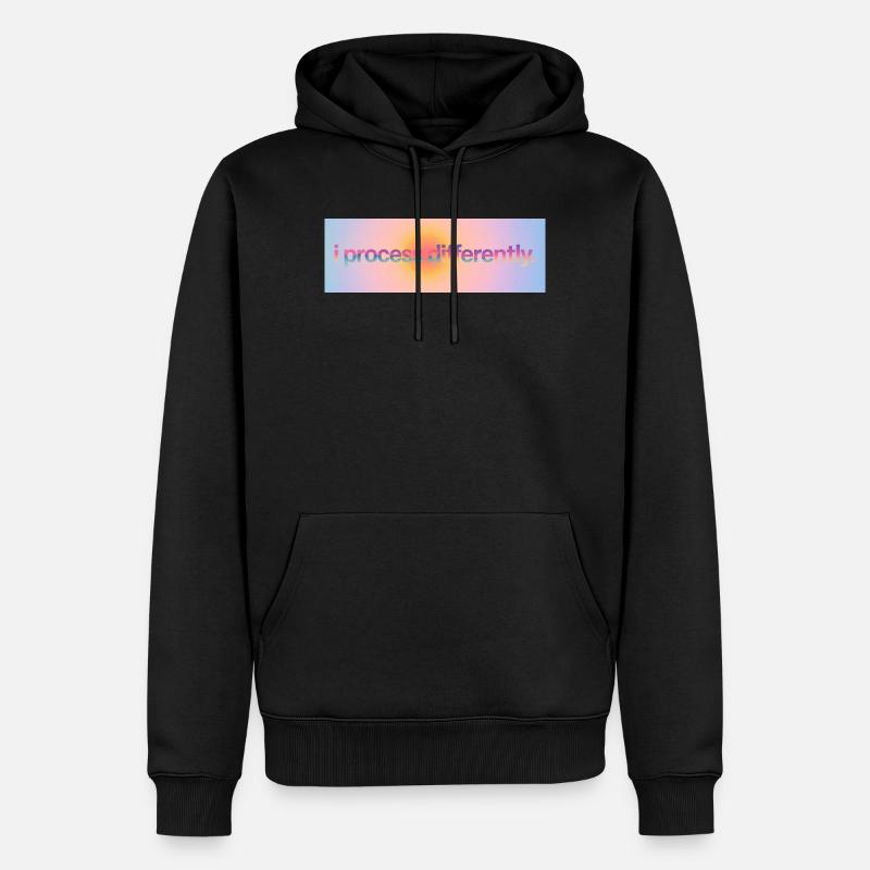 Je traite différemment - Sweat à capuche Premium bio Homme - noir