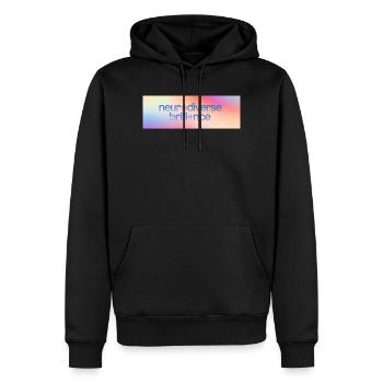 Neurodiverse Brilliance - Männer Premium Bio Hoodie - Schwarz - Vorne - Nico (187cm)